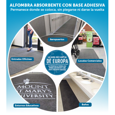 ALFOMBRA ADHESIVA SÚPER ABSORBENTE GRIPPY  1M * 0,60CM - 6